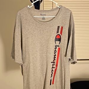 Champion - Gray - 2XL - Short sleeve tee - 100% cotton
